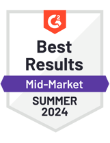 G2 badge Mid-Market Summer 2023