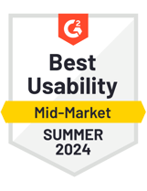 G2 badge Mid-Market Summer 2023