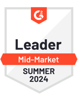 G2 badge Mid-Market Summer 2023