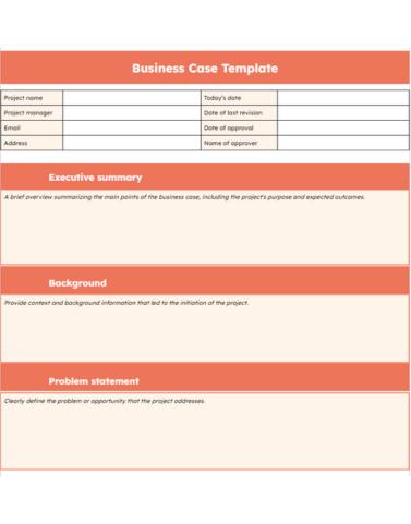 Free Business Case Template for Word | Google Docs | PDF | HubSpot